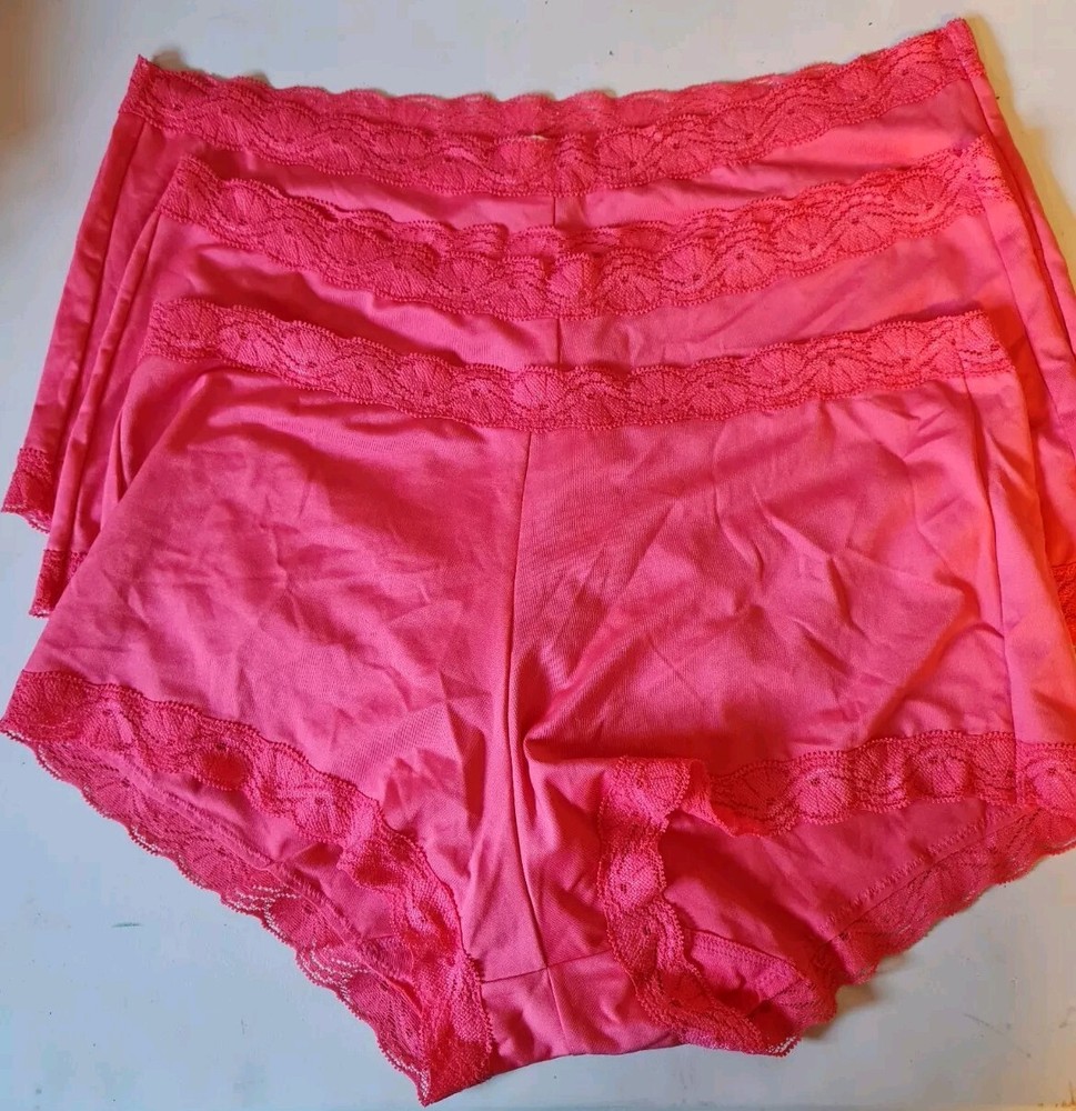 Maidenform Microfiber Boyshort Pack OF 3 Underwear CORAL SIZE 6/M  NEW SAMPLE L1