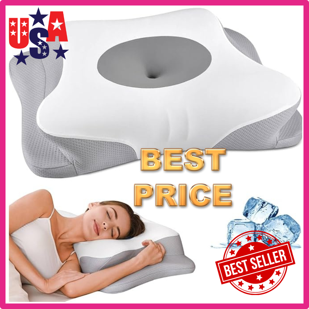 Orthopedic Cervical Pillow for Neck Pain Relief and Side Sleeper Support