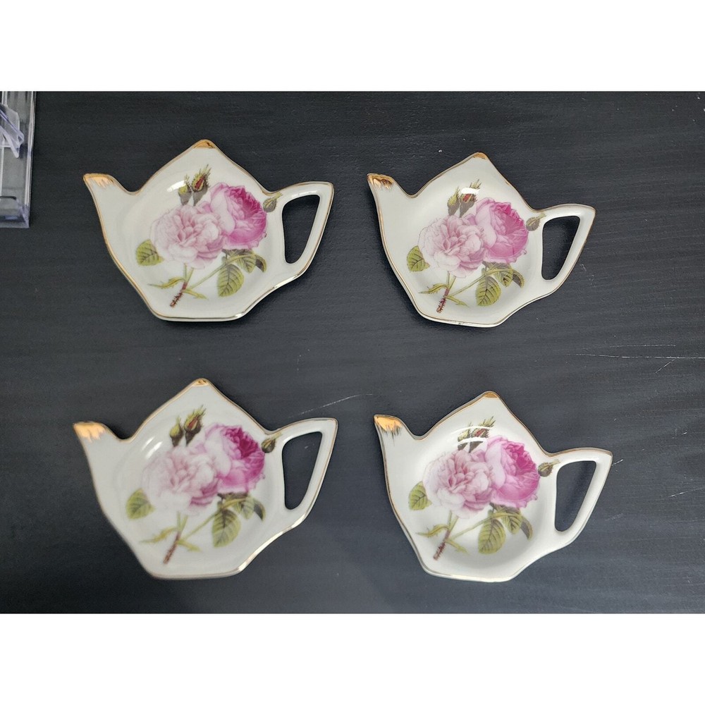 Grace Tea Ware Rose Bouquet Teabag Holders