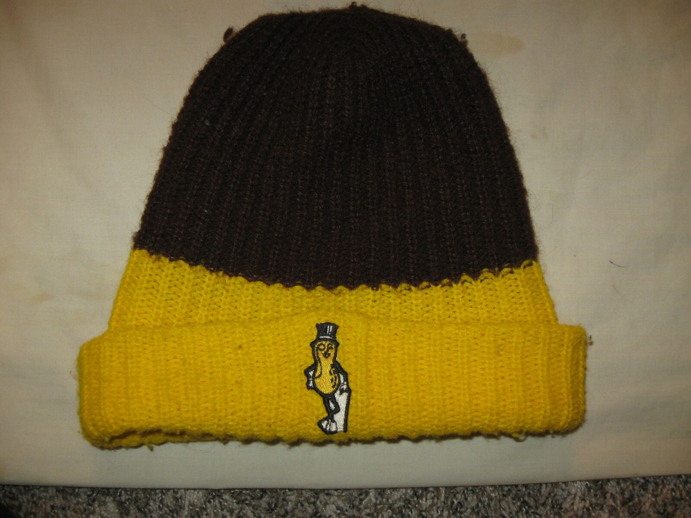 Vintage Mr Peanut Orlon Beanie Cap 90s Planters Men Adult One Size