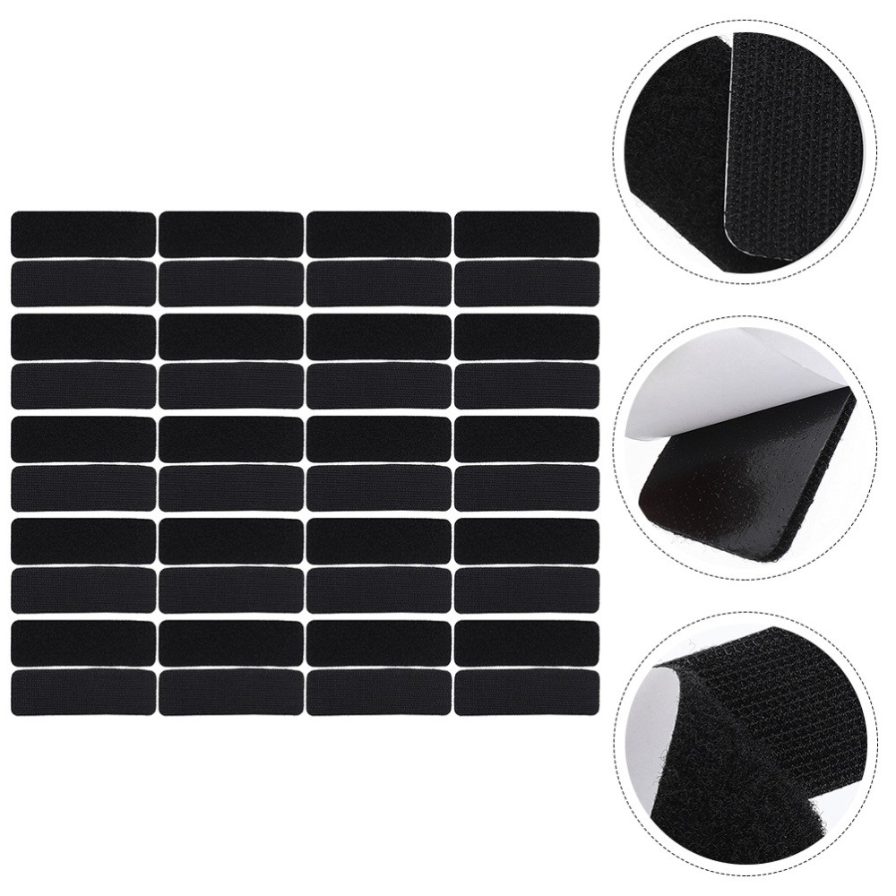 30 Black Double-Sided Sticky Tape Pads for Securing Area Rugs