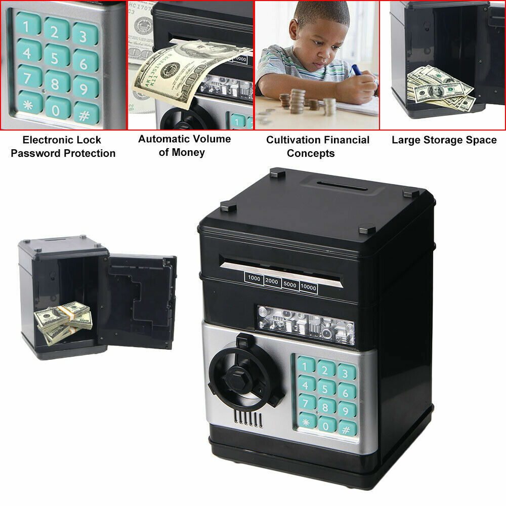 Electronic Piggy Bank With Password Protection Fun Design Kids Saving Box-image