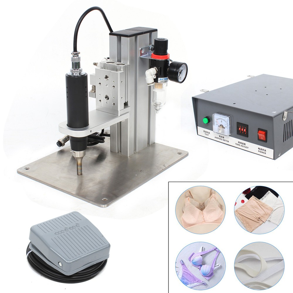500W Pedal Pneumatic Ultrasonic Plastic Welder Spot Welding Machine 110V NEW