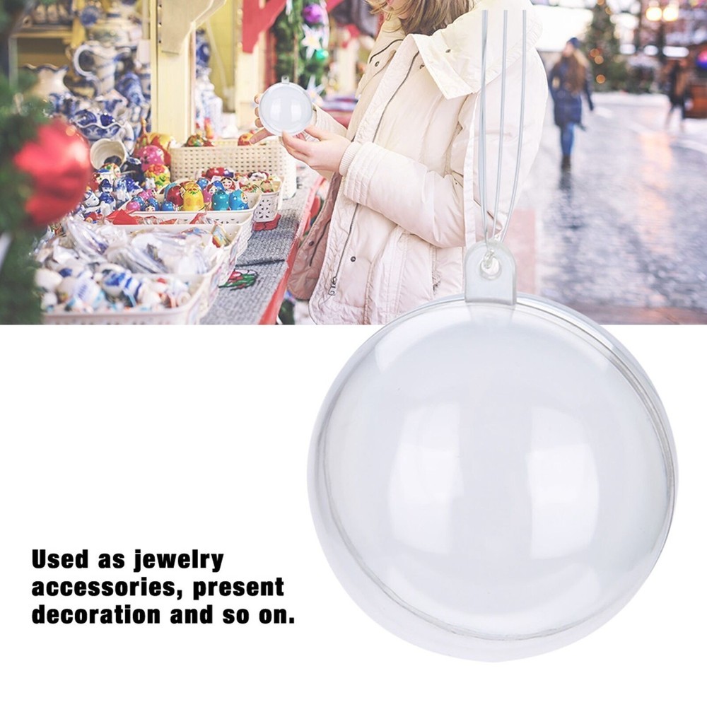 20Pcs 10cm Clear Fillable Plastic Balls for Wedding Christmas Decor