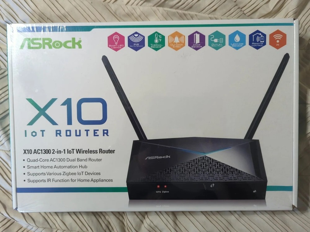 ASRock X10 AC1300 2-in-1 IoT Wireless Router Smart Home Automation ZigBee & IR-image