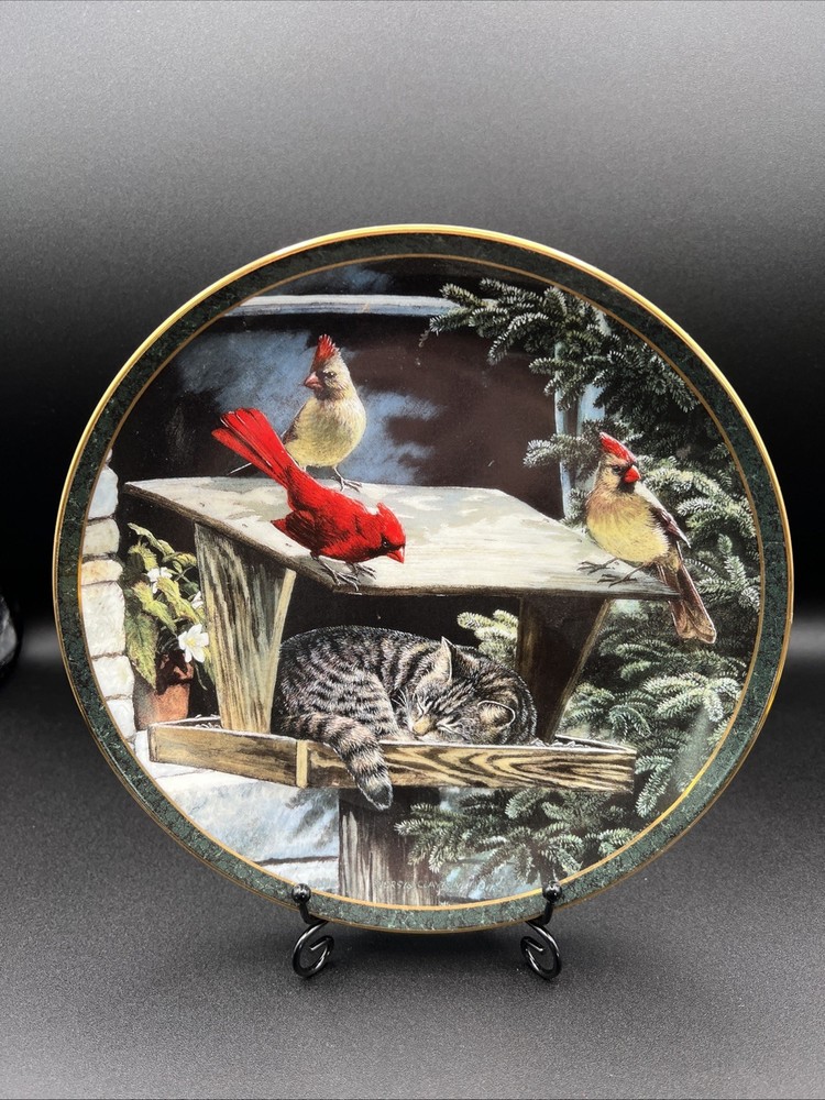 Nosy Neighbors Cat Nap Collectible Plate by Persis Weirs – First Issue Bradford Exchange