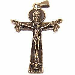 Trinity Rosary crucifix - Bronze (4x2.7cm-1.57x1.06