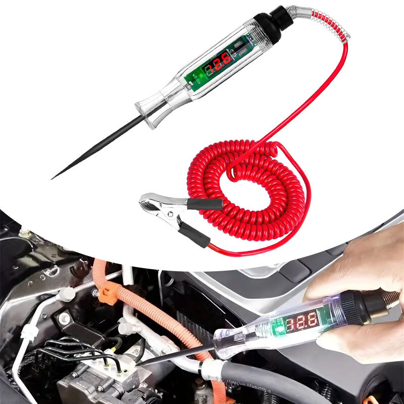 Car Digital Electric Voltage Circuit Tester Truck Automotive Light Test 3 ~ 48V