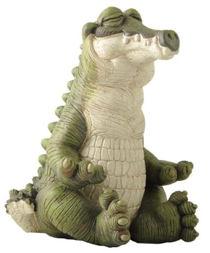 Caprichosa estatua de jardín de Buda caimán - decoración hilarante - divertida