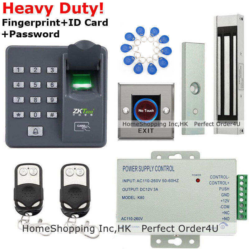 ZKTech Biometric Fingerprint RFID Password Access Control Kit with Magnetic Lock