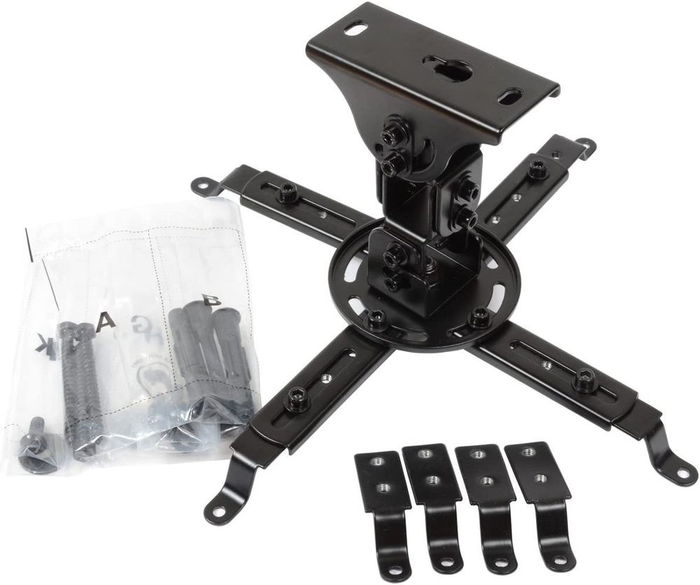 LCD DLP Tilt Swivel Sloped Projector Ceiling Mount Bracket Fit Flat and Vaulted