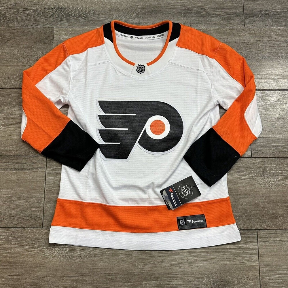 Philadelphia Flyers Jersey Youth Large XL Fanatics Breakaway White Orange