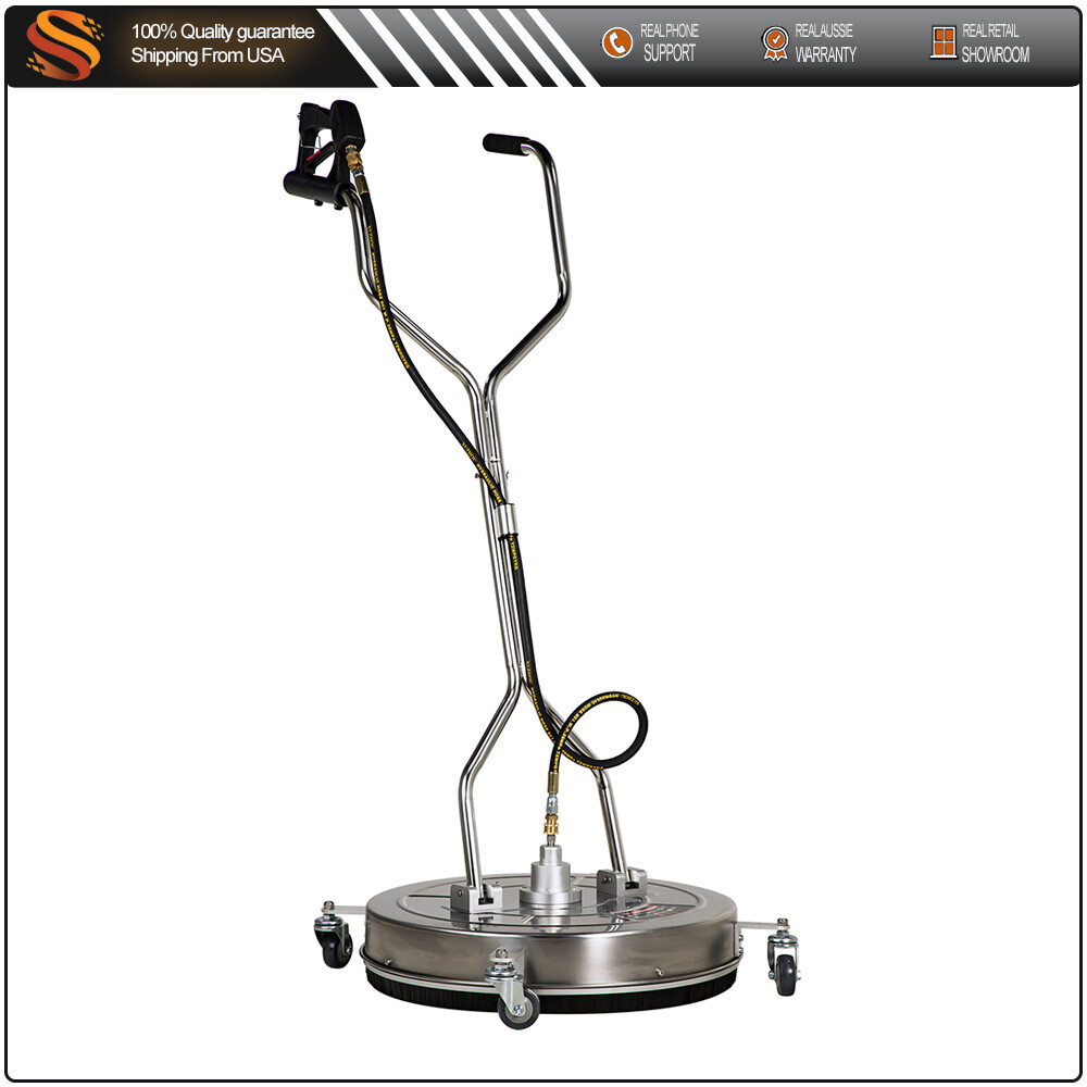 24 Inch Pressure Washer Surface Cleaner with Handle and 4 Spinning Wheels 8 GPM