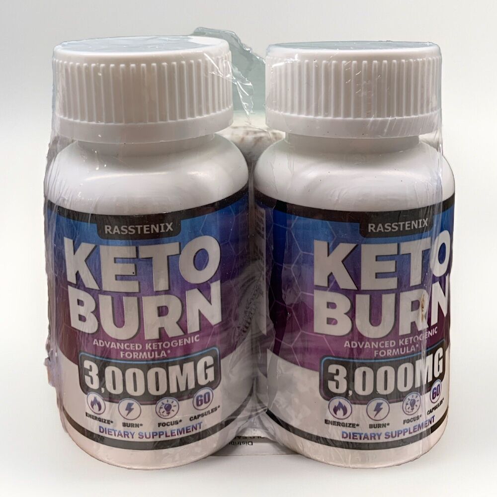 KETO BURN 3,000mg 2-Pack PILLS WEIGHT LOSS MANAGEMENT 120 CAPSULES Total