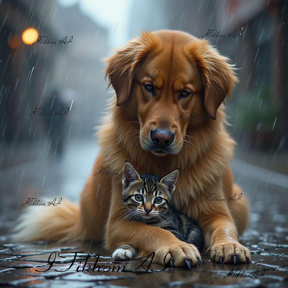 Realistic Digital Art of Dogs and Kittens for Desktop Mobile and Print-image