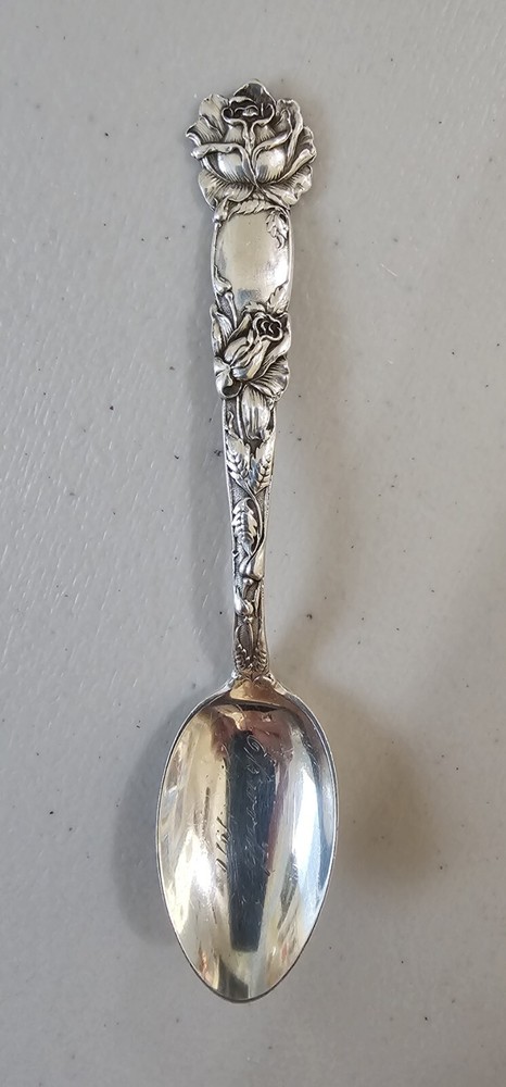 Antique Sterling ALVIN BRIDAL ROSE 1903 Teaspoon FLORAL ART NOUVEAU
