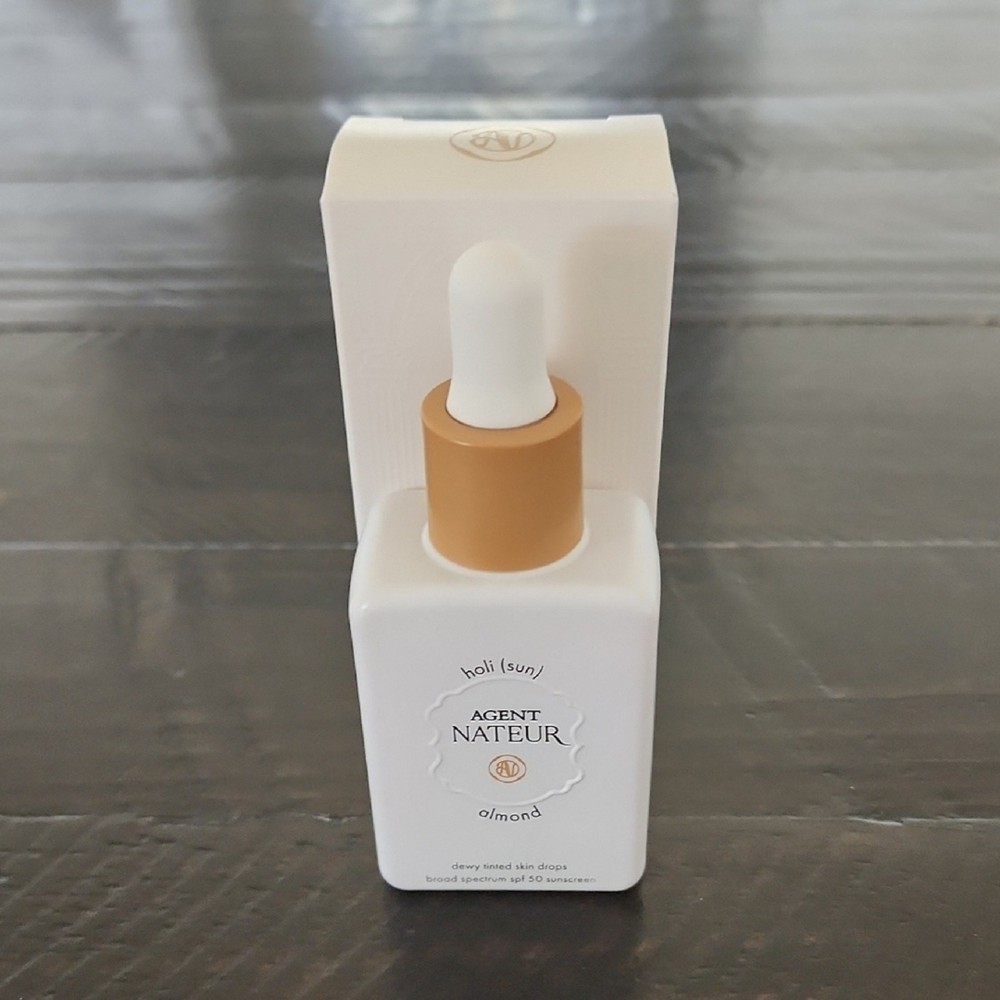 AGENT NATEUR Holi Sun Tinted Skin Drops SPF 50 in Almond 1 oz
