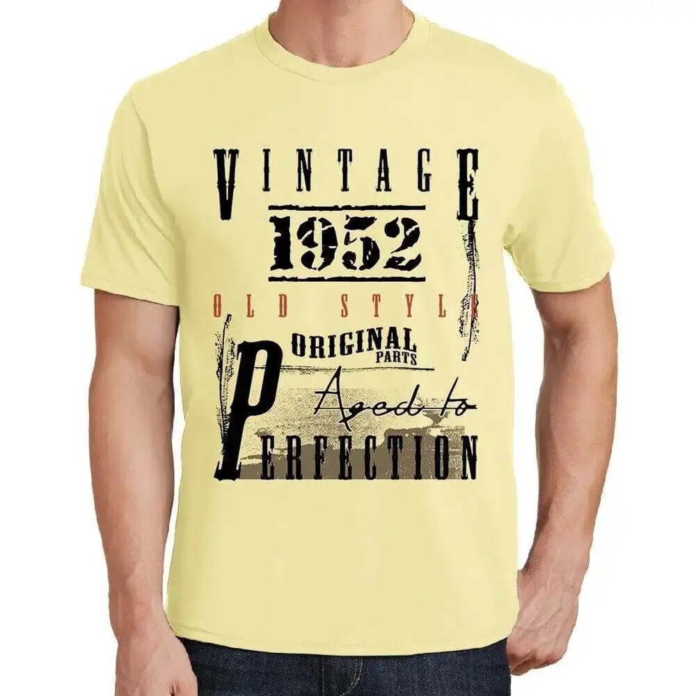 Men's Graphic T-Shirt Original Parts Aged To Perfection 1952 72nd Birthday