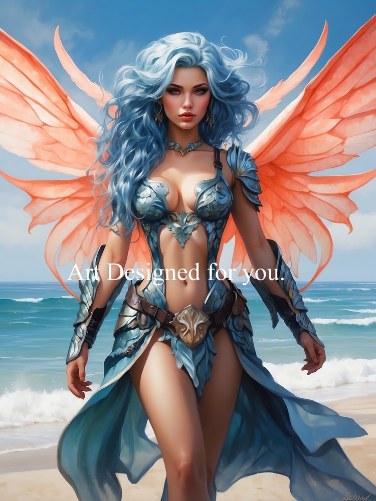 Atlantis Warrior Girl Digital Art Wallpaper Background-image