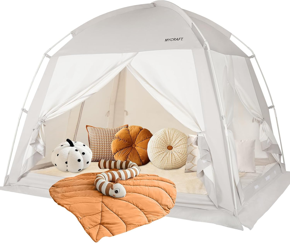 Bed Tents Canopy Bed–Privacy Dream Tent for Cozy Indoor Sleeping, Light-Reducing