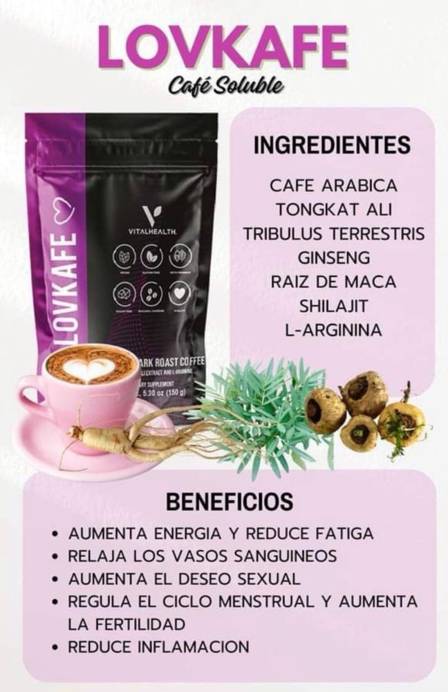 V-LOVKAFE BY VITALHEALTH ,Gourmet Dark Roast Coffee (Dietary Supplement) 5.30oz