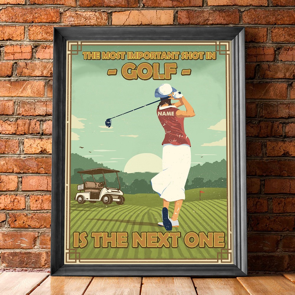 Custom Golf Lover Poster - Motivational Wall Art for Women Who Love Golf-image