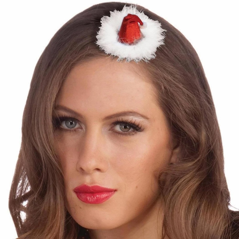 Festive Mini Santa Hat for Women Holiday Costume