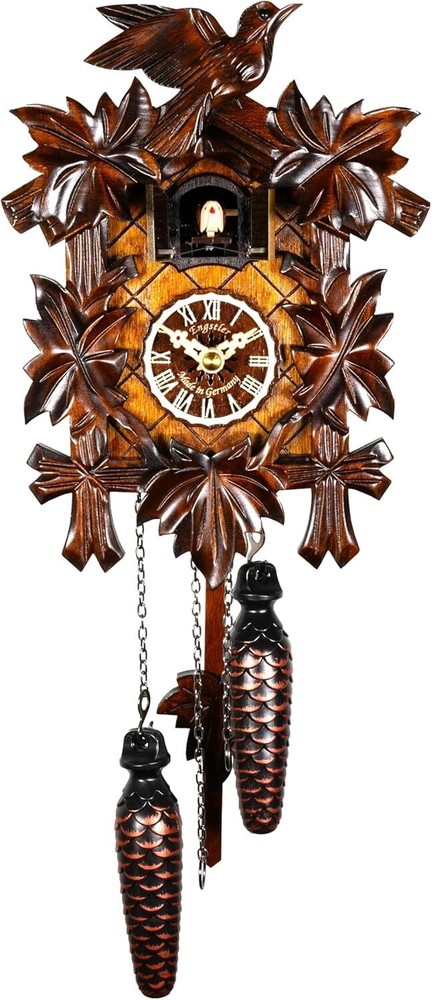 Engstler Quartz Cuckoo Clock 5-Leaves, Bird, Size: 8 inch, EN 522 Q