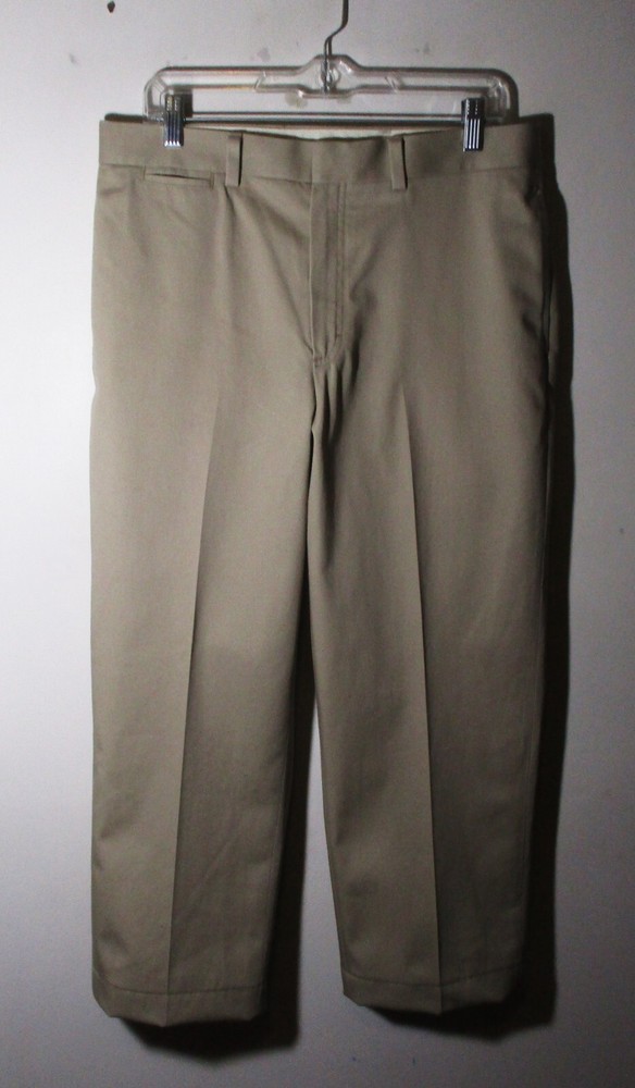 33X26 L.L. BEAN Khaki Tan Khaki Chino Pants Size 33 Short NWOT