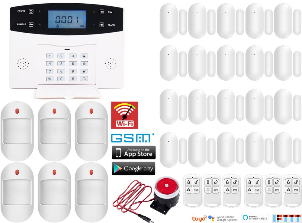 B27 WIFI Internet APP GSM GPRS TUYA Wireless Home Security Alarm Burglar System