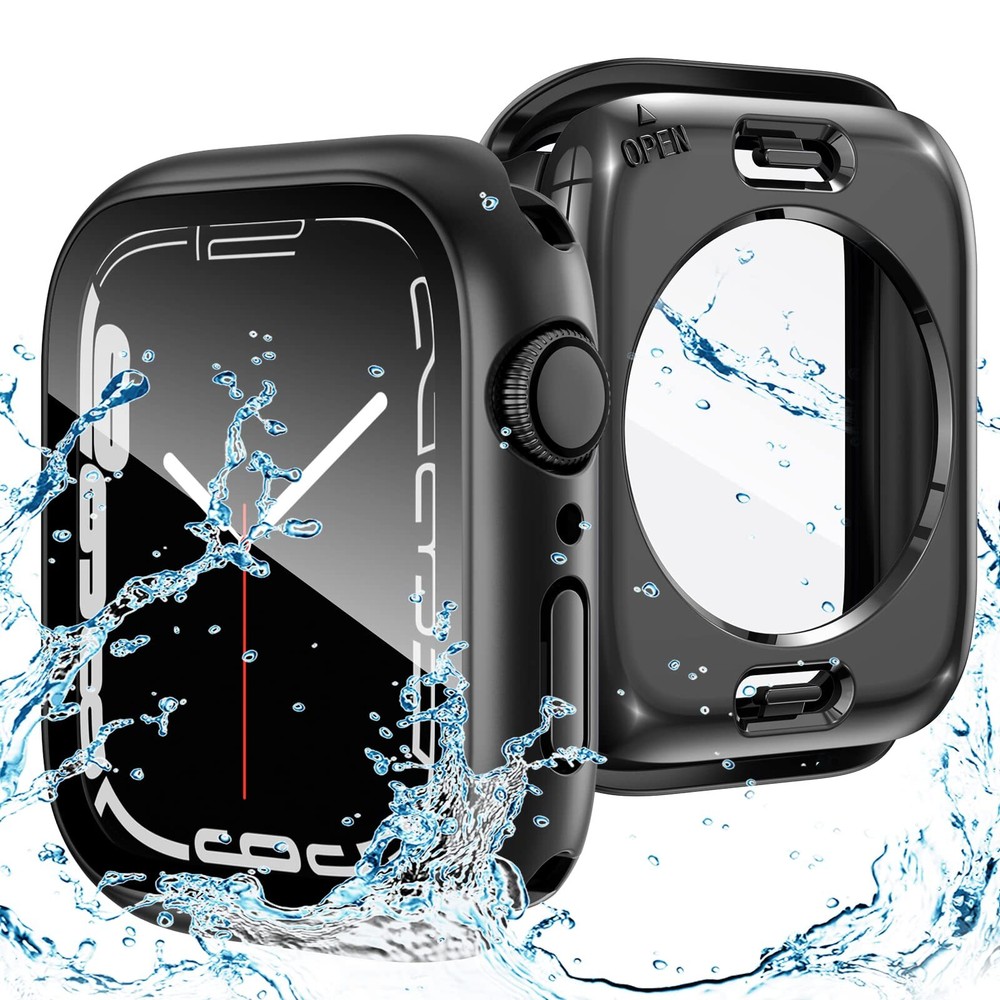 Goton 2 in 1 Waterproof Case for Apple Watch Screen Protector 44mm SE 2nd Gen Se