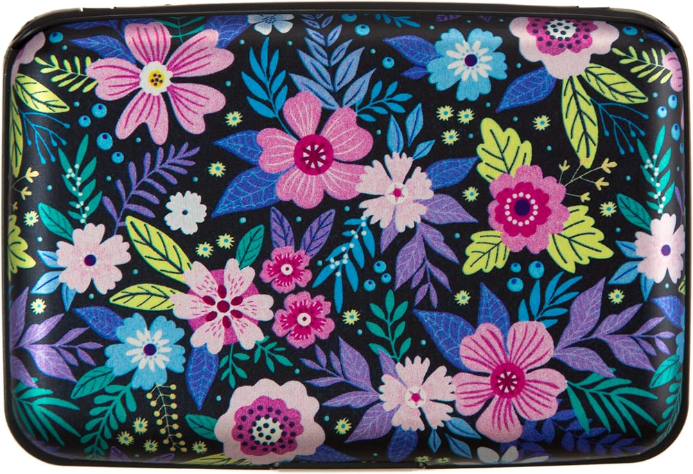 Credit Card Holder, Metal Card Wallet RFID Blocking Mini Slim Aluminum Business-image