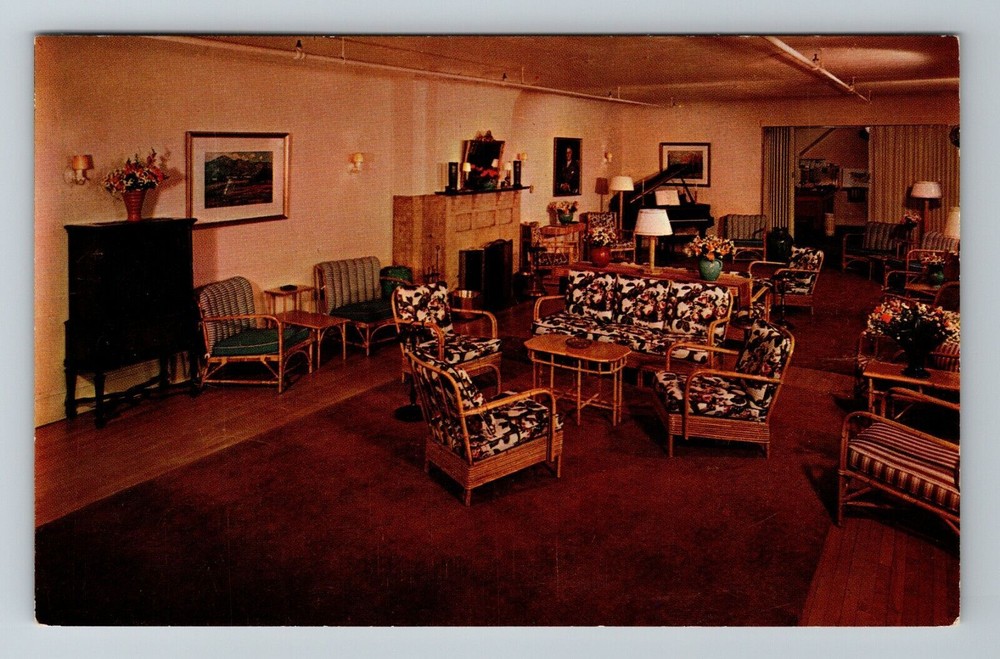 Lake Placid NY-New York, St. Moritz Hotel, Antique Vintage Souvenir Postcard