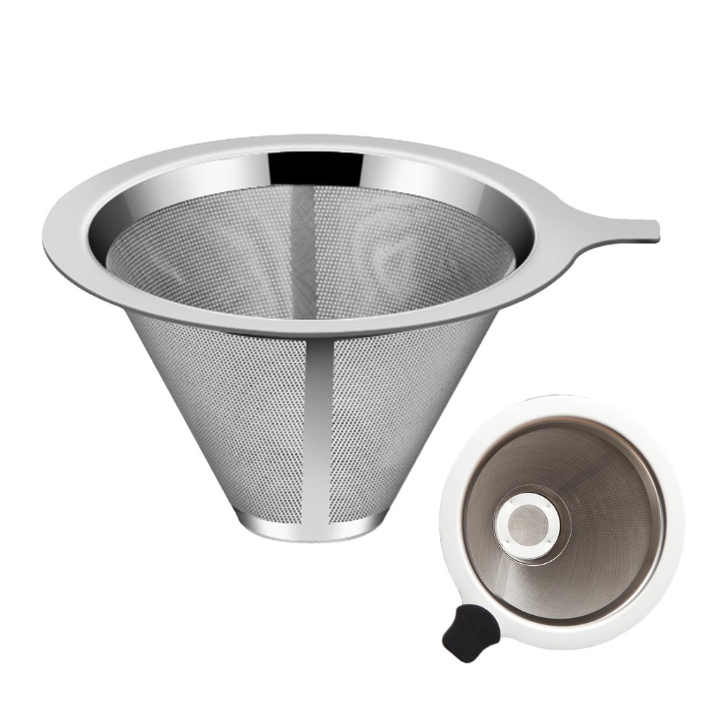 Stainless Steel Reusable Pour Over Coffee Dripper Filter Cup