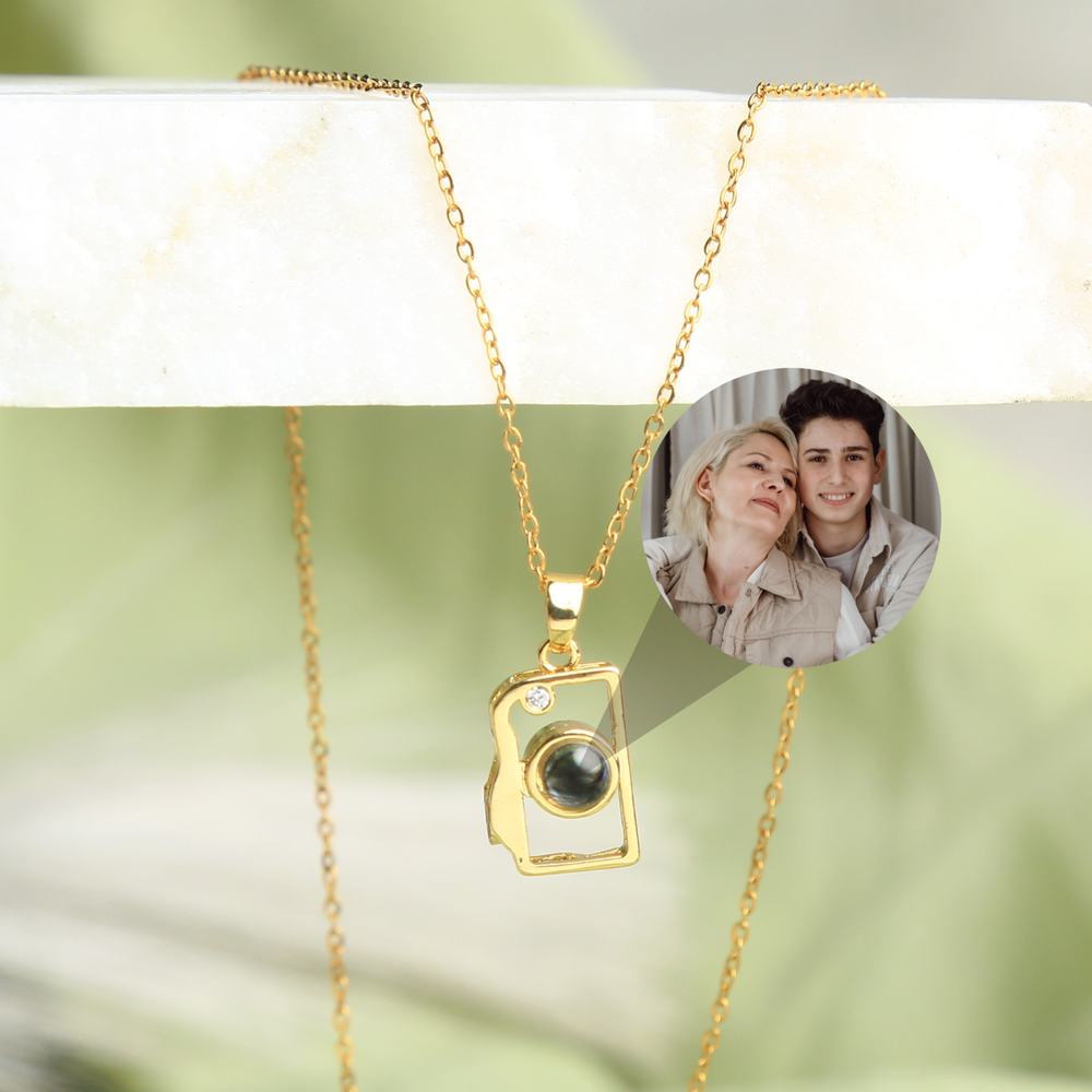 Custom Photo Projection Necklace with Personalized Picture Inside-image
