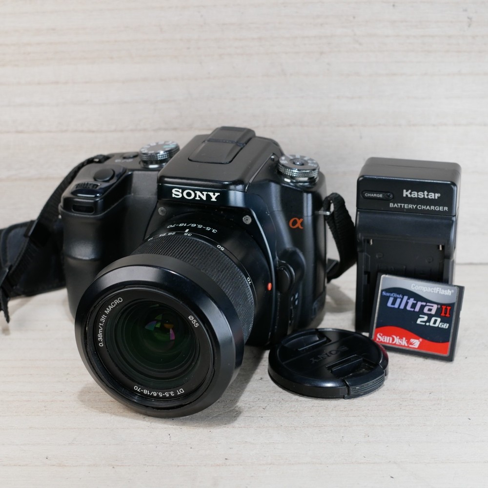 Sony Alpha a100 10.2MP Digital SLR Camera - Black (Kit w/ DT 18-70mm Lens)