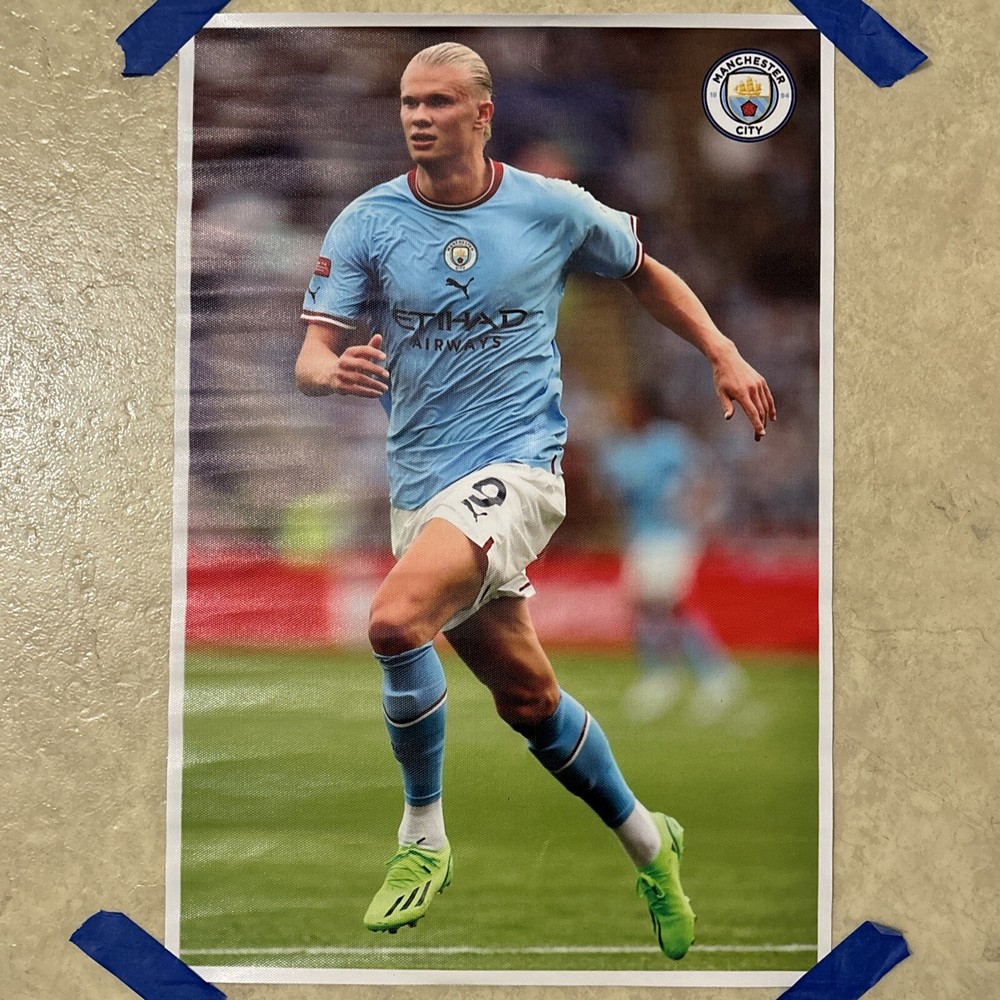 Erling Haaland Manchester City ✅ Soccer ✅ Poster Canvas Wall Art ✅ 12x18 inch