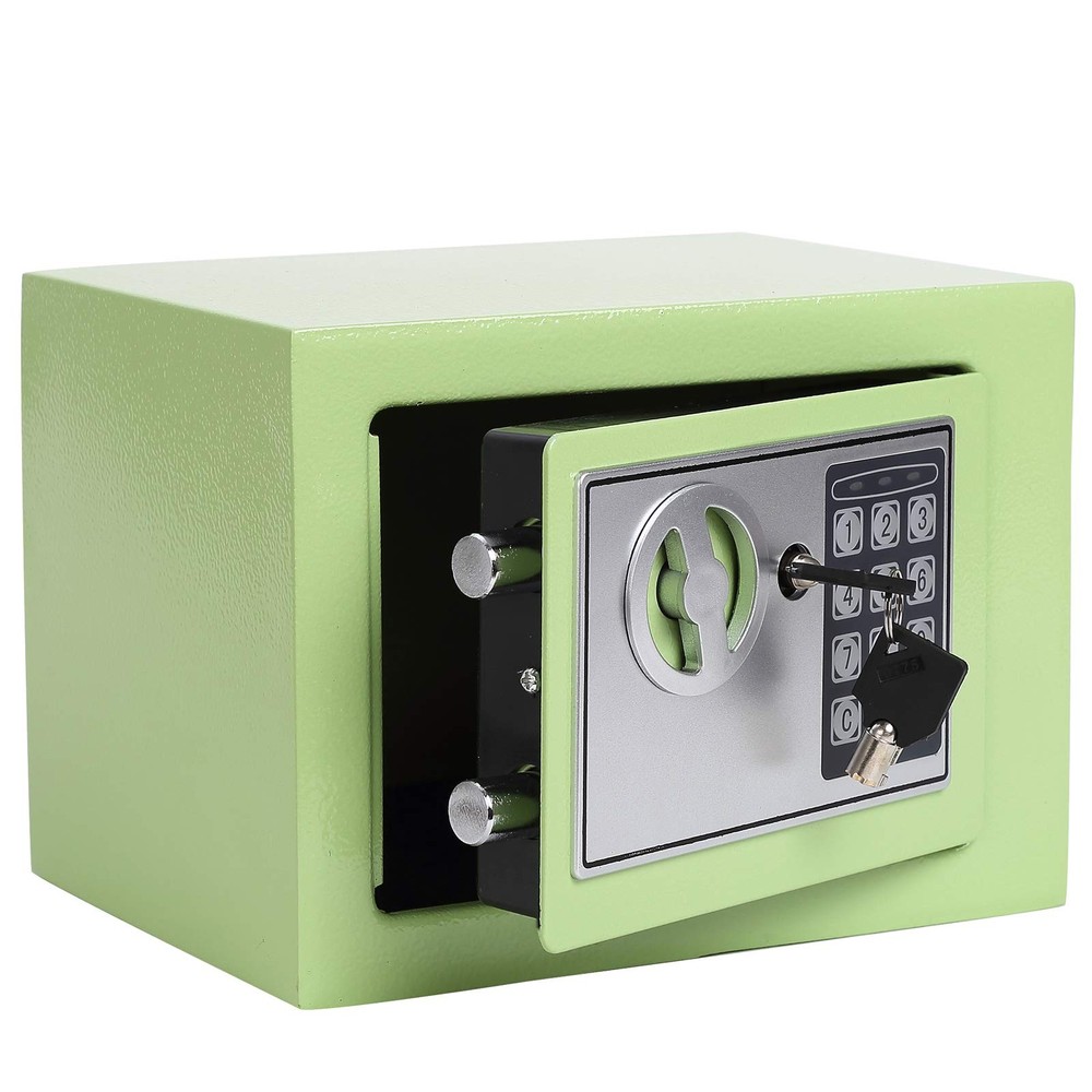 Electronic Digital Safe Box with Keypad & Key Lock for Home Office Hotel Security