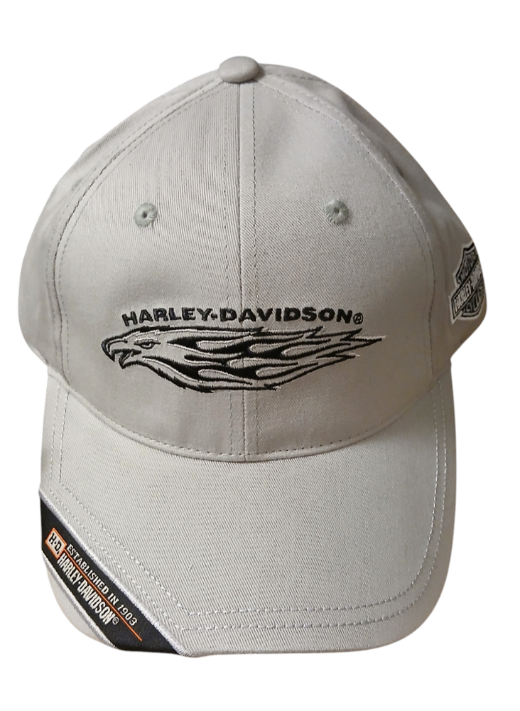 Harley Davidson Men's Gray Screaming Eagle Adjustable Hat/Cap Embroidered. New