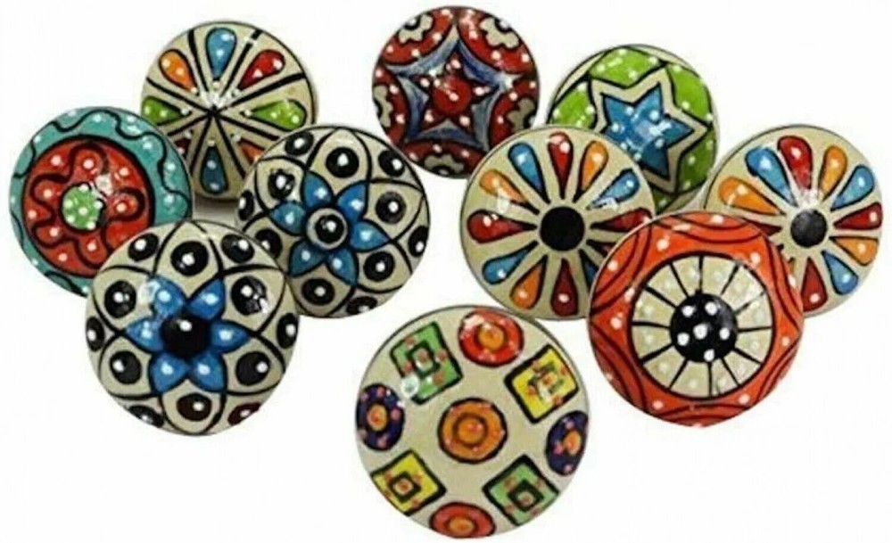 Furniture Decor Ceramic Door Knobs Cabinet Knob Drawer Cupboard Pull Handle Pull