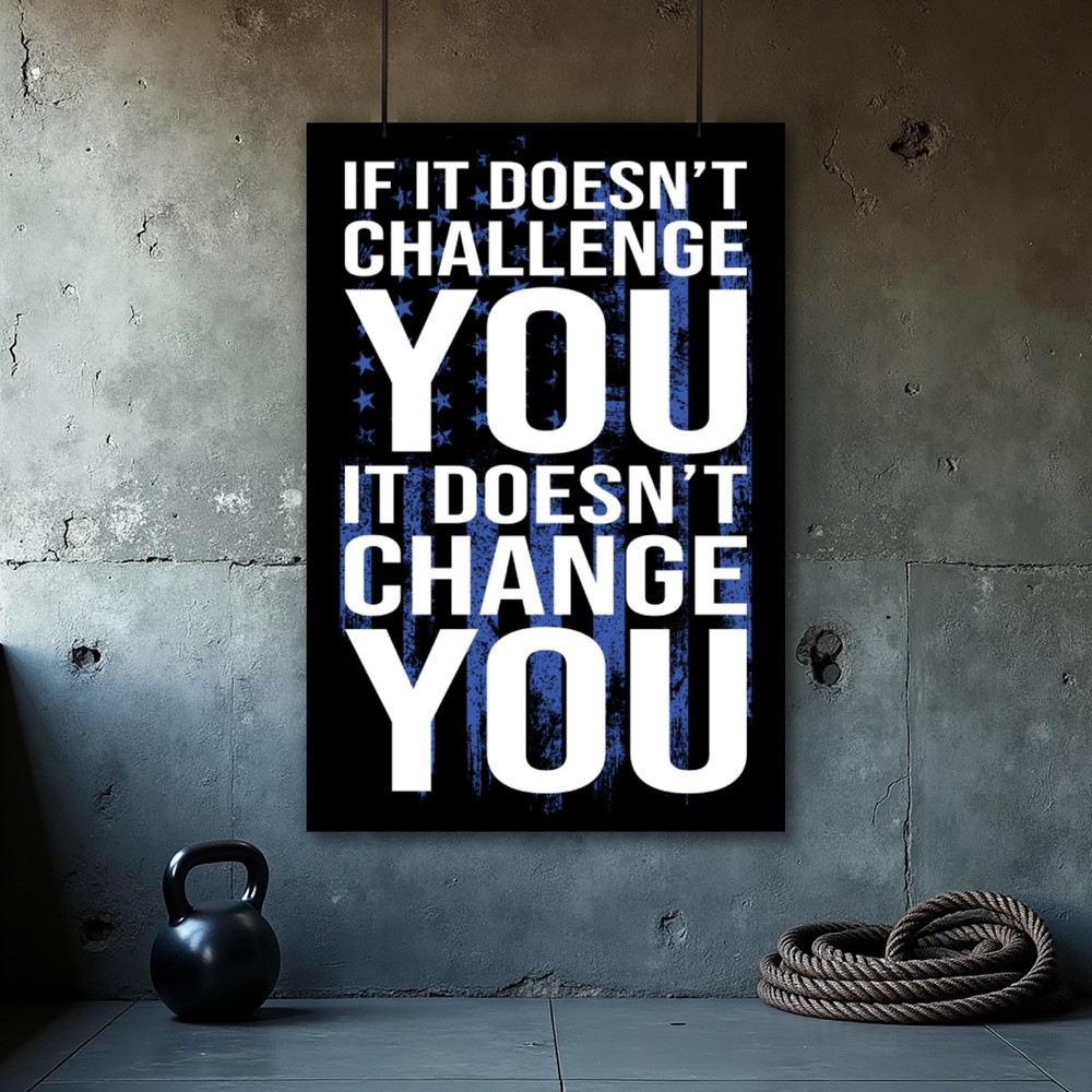 Motivational Fitness Quote Poster for Gym and Office Wall Art