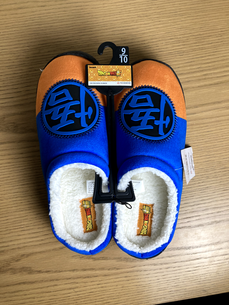 Dragon Ball Z Orange Blue Womens Comfort Clogs Slippers Size 9-10