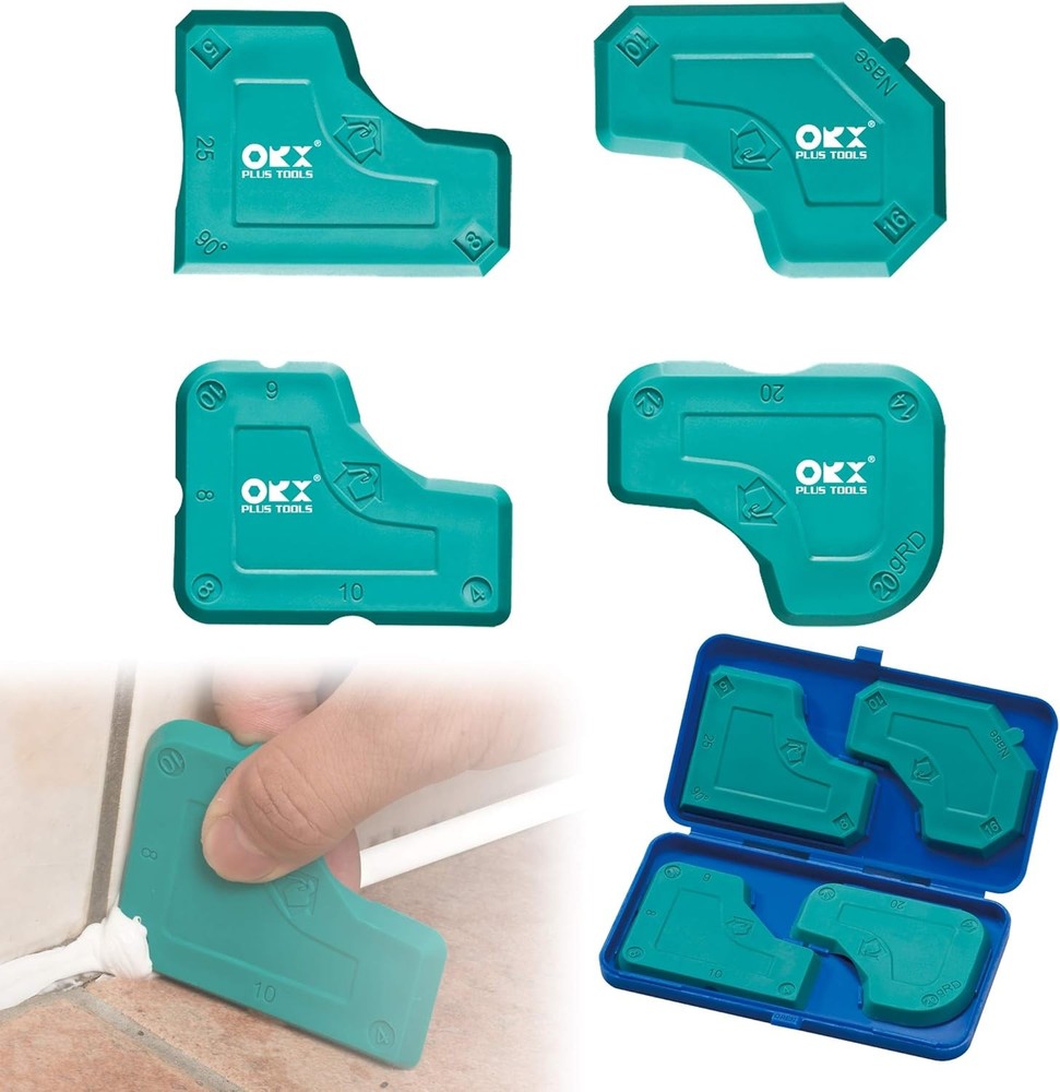 ORXPLUS 4-Piece Silicone Caulking Tool Kit for Smooth Sealing