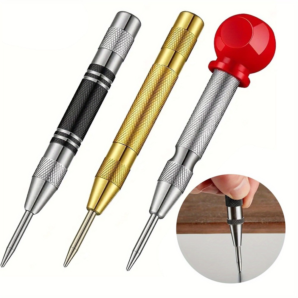 Automatic Center Punch Set - Precision Drilling Marking Tool for Metal & Wood-image