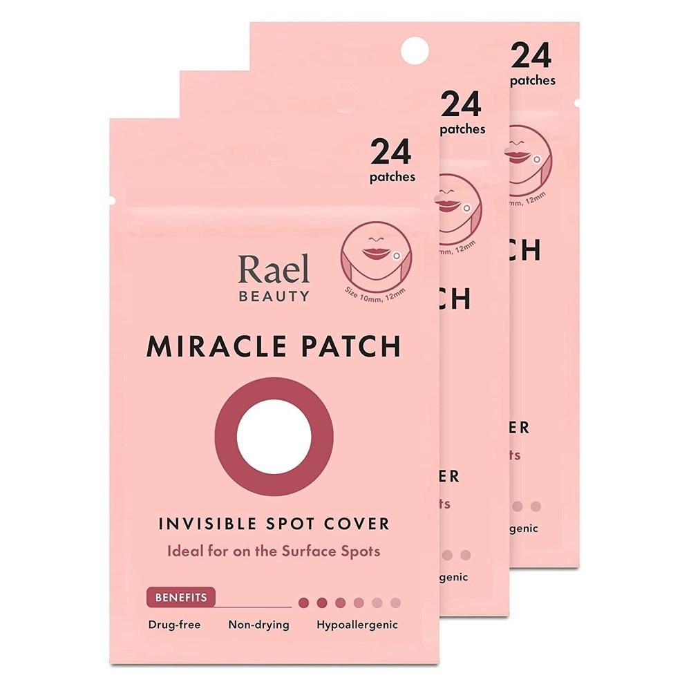 Rael Hydrocolloid Pimple Patches, Miracle Invisible Spot Cover (72 Count)