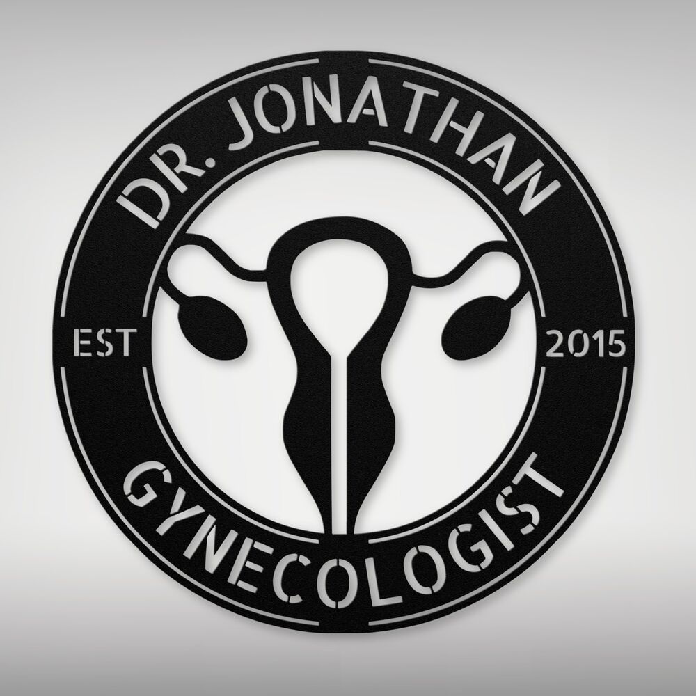Custom Metal Gynecologist Logo Metal Art Sign Personalized Gynecology Wall Signs