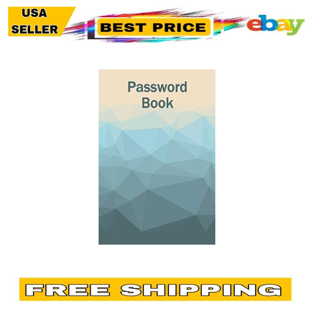 Password Book with Alphabetical Tabs Large Print Blue Refillable Logbook Organiz-image