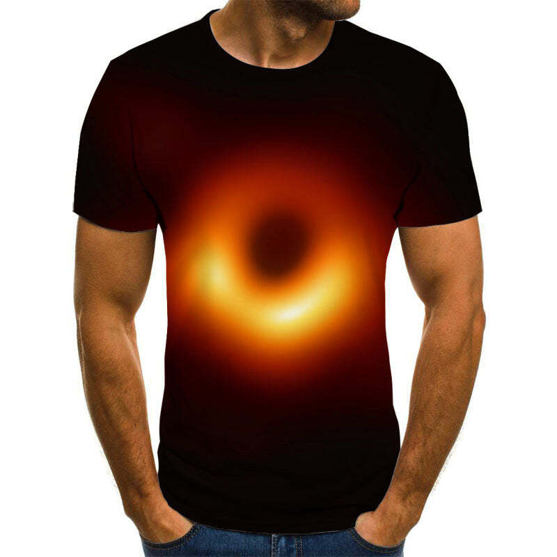 Space Space 3D printed Short sleeve T-shirt Men Casual T-shirt