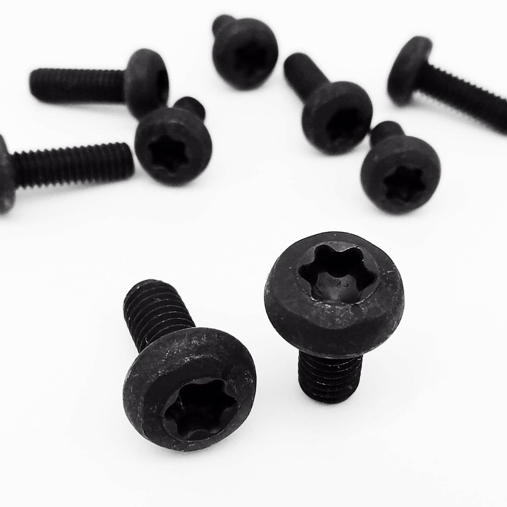 10/50X M1.6M2M2.5M3M4 GB2672 Black Steel Six-Lobe Torx Pan Round Head Screw Bolt