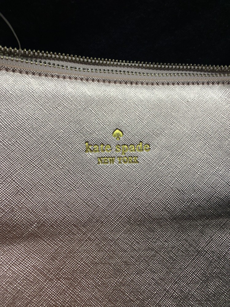 Kate Spade Pink Glitter Tote with Wallet and Card Holder Set